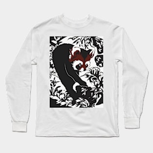 Red Pandas Shadow Silhouette Anime Style Collection No. 88 Long Sleeve T-Shirt